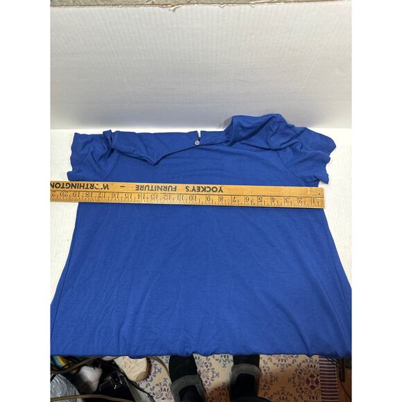J.‎ JILL Wearever Ballet Sleeve Dress 3/4 Knee Length Stretch Blue Size Small - Picture 5 of 5